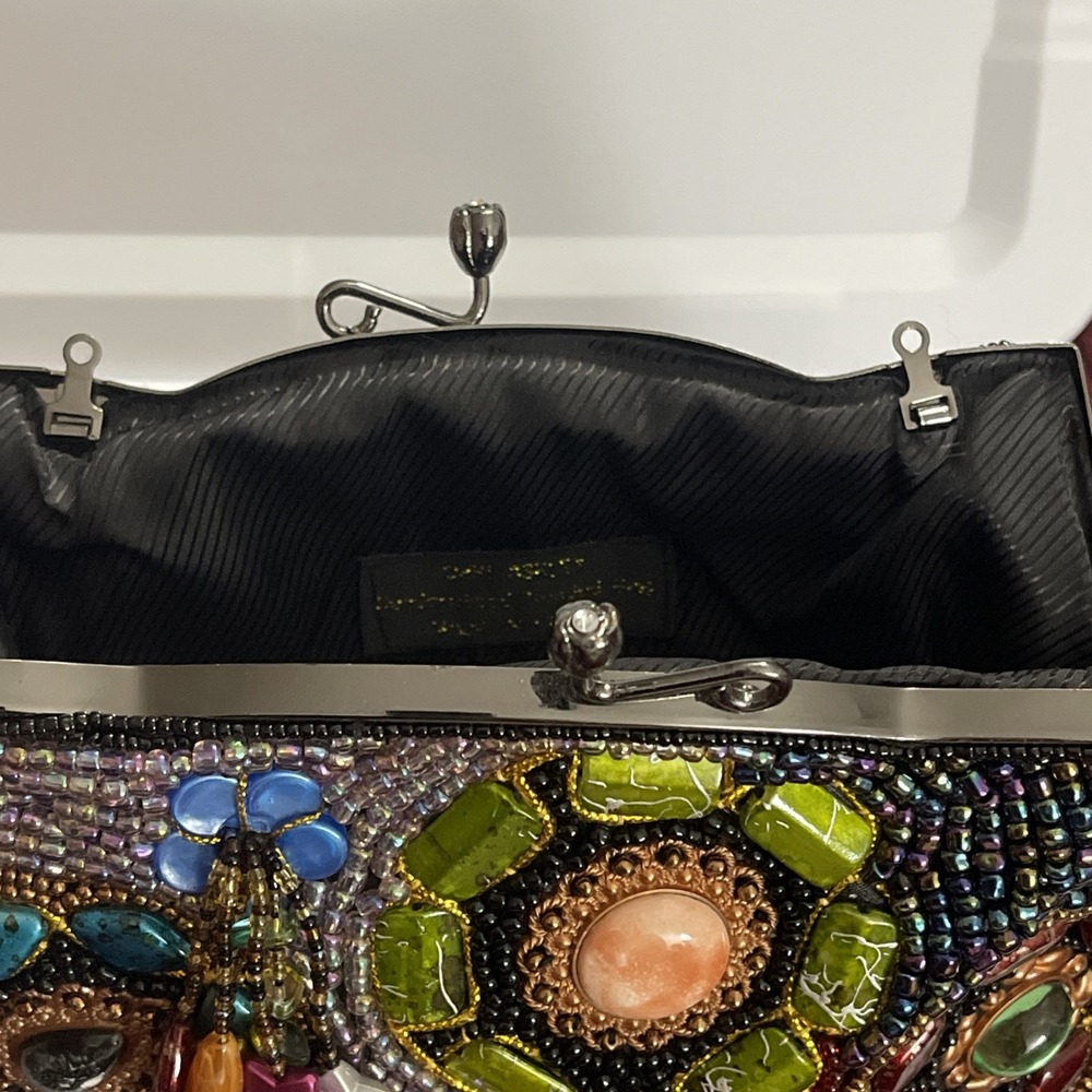 Ohh! Ashley Handcrafted Beaded Bag Mini Clutch Purse Evening Handbag *No Chain* - Picture 9 of 12